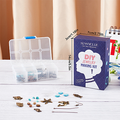 Наборы для изготовления сережек в стиле ретро-океана своими руками DIY-SC0013-30-1