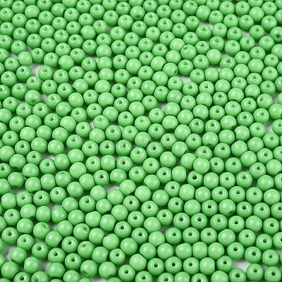 Непрозрачная выпечка окрашены стеклянные бусины DGLA-T004-03Q-1