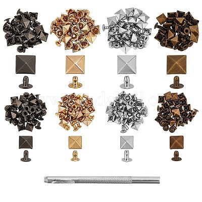 Латунь с железными плоскими квадратными заклепками&nbsp;FIND-WR0011-68-1