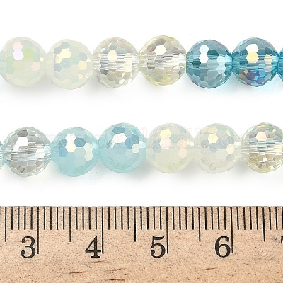 Стеклянные бусины с гальваническим покрытием  EGLA-D300-06-8mm-14-1