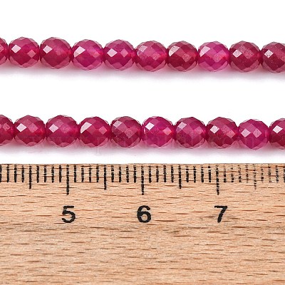 Нити бусин из красного корунда&nbsp;G-Z123-A01-4mm-1