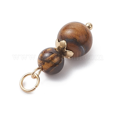 3 шт. 3 стильных подвески из синтетического цитрина PALLOY-JF04701-03-1