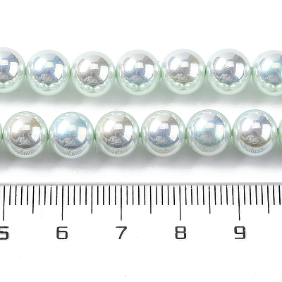 УФ-покрытие перламутровые стеклянные жемчужные бусины нити GLAA-F128-01B-T13-1