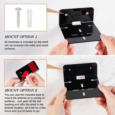 Акриловая настенная клейкая полка для камеры с железным винтом ODIS-WH0002-86A-1