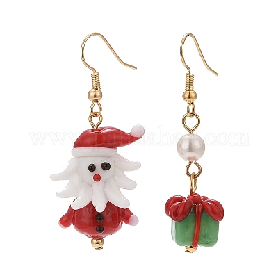 4 комплект 4 стиля лэмпворк и серьги с подвесками из сплава эмали EJEW-TA00228-1