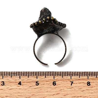 Кольца-манжеты с натуральным дымчатым кварцем неправильной формы G-A278-03AB-03-1