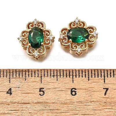 Латунные стеклянные бусины KK-M318-46G-03-1