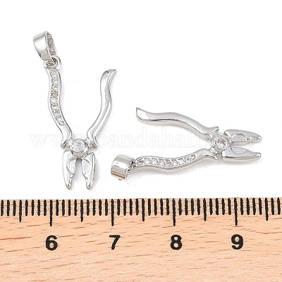 Латунные микропаве прозрачные подвески с фианитом&nbsp;KK-G549-16A-P-1