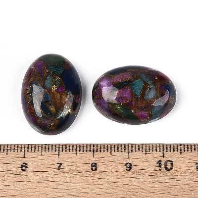 Окрашенные синтетические драгоценные камни кабошоны&nbsp;G-T144-79C-1