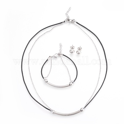 Комплекты украшений из нержавеющей стали 304 SJEW-F186-10P-1