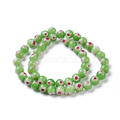 Круглые Millefiori стеклянные бусины нити LK-P002-12-1