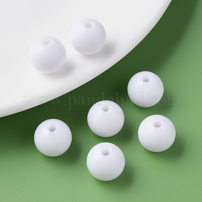 Непрозрачные акриловые бусины&nbsp;MACR-S370-C14mm-01-1