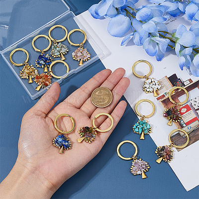 Брелок из натурального и синтетического камня KEYC-FH00012-1