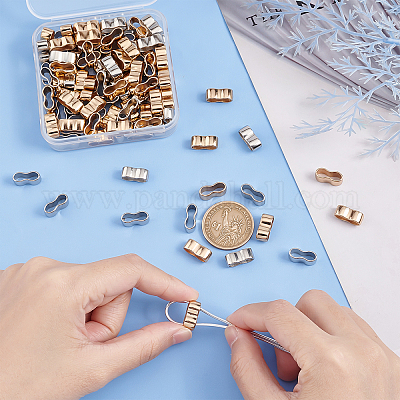 100 шт. 2-х цветные 8-х формовые подвески-слайдеры из цинкового сплава FIND-PH0006-12-1