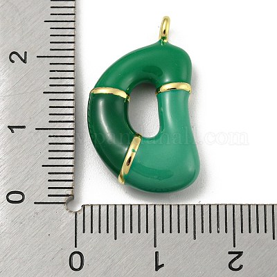 Латунь эмаль подвески KK-E093-03G-D-1