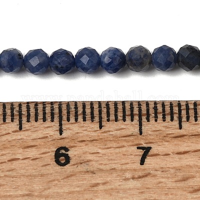 Природный содалит бисер нитей&nbsp;G-L653-B02-3mm-03-1