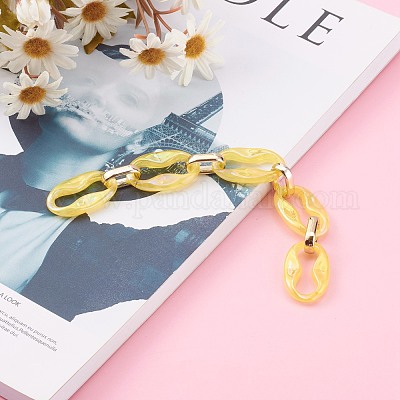 Прозрачные акриловые и пластиковые соединительные кабельные цепи AJEW-JB00911-04-1