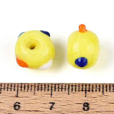 Бусины ручной работы в технике лэмпворк с неровностями LAMP-ZX003-07-05-1