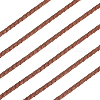 Круглый плетеный шнур из коровьей кожи с буквами длиной 5 м WL-GF0001-34B-02-1