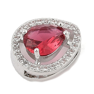 Латунные микро проложить кубического циркония слайд подвески ZIRC-I068-14P-1