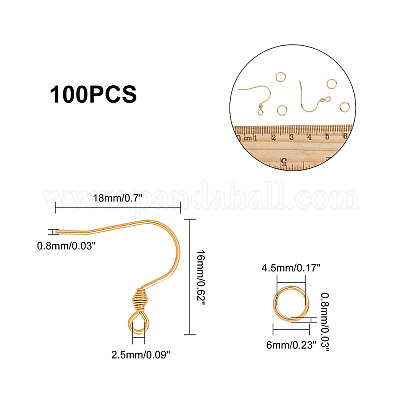 Фурнитура для сережек из нержавеющей стали 304 STAS-UN0003-33G-1
