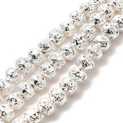 Гальванические бусины из натуральной лавы G-G984-08S-1