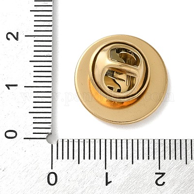 304 нержавеющая сталь плоская круглая брошь основа для броши STAS-S172-10A-G-1