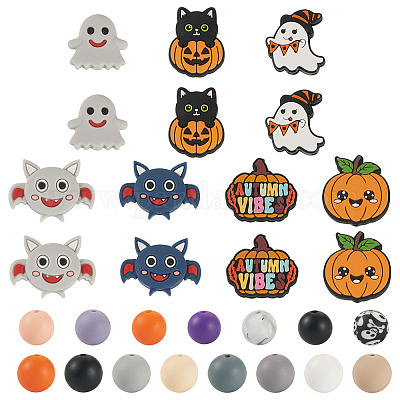 29шт силиконовые фокусные бусины&nbsp;SIL-TA0003-04-1