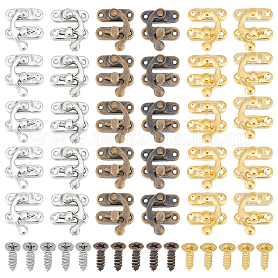 30 шт. 6 цвета железный замок с защелкой и крючком&nbsp;FIND-OC0003-42-1