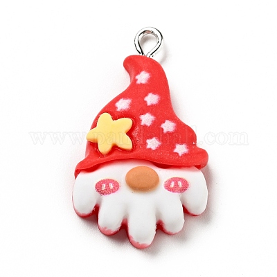 Рождественские подвески из непрозрачной смолы RESI-G043-B06-1