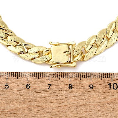 9 мм латунные кубинские звенья цепи ожерелья NJEW-Q051-01G-1