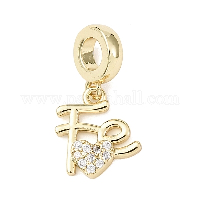Латунь микропаве прозрачный кубический цирконий европейские подвески с подвесками&nbsp;LS-KK-B159-06G-1