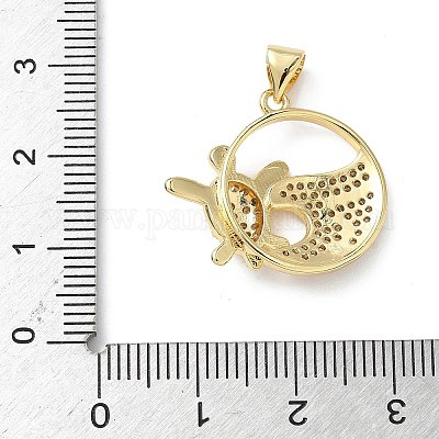 Латунные микро проложить кубического циркония подвески KK-S337-08G-D-1