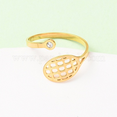 Открытые кольца манжеты из нержавеющей стали 304 RJEW-D337-01D-G-1