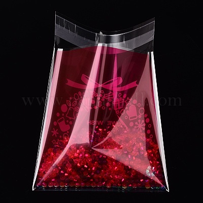 Прямоугольник мешки ОПП целлофан на Рождество OPC-L001-34B-1