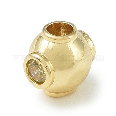 Стойки обшивки латунь микро проложить кубического циркония бусы KK-A220-24C-G-1