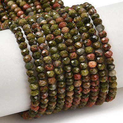 Природные Unakite бисер нитей G-D347-B08-1