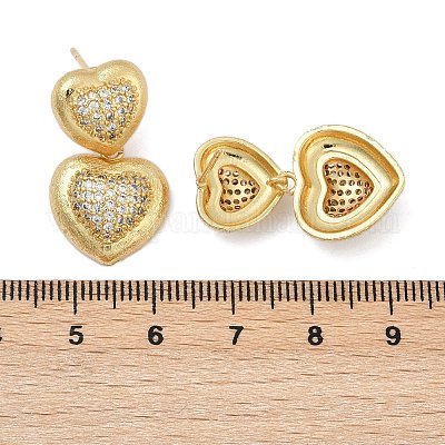 Серьги-гвоздики из циркония EJEW-H154-10A-G-1