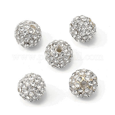 Бусины из сплава и страза X-RB-A034-10mm-A01S-1