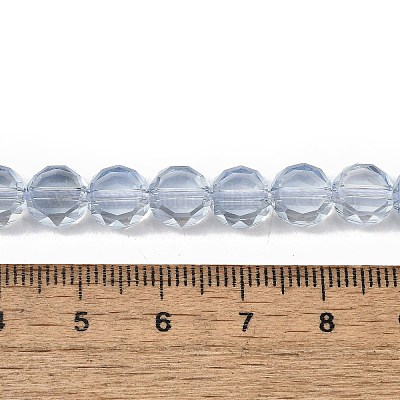 Стеклянные бусины с гальваническим покрытием  EGLA-L045-G-PL03-1