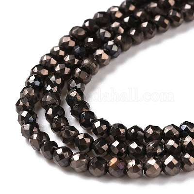 Стеклянные бусины с гальваническим покрытием  GLAA-H021-01B-FP06-1