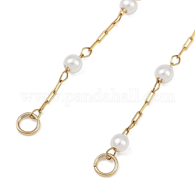 АБС имитация жемчуга бисерные цепочки браслеты изготовление AJEW-JB01351-1