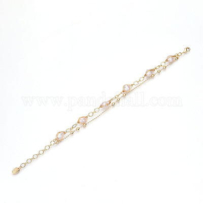 Латунь многожильных браслеты BJEW-N031-01G-1