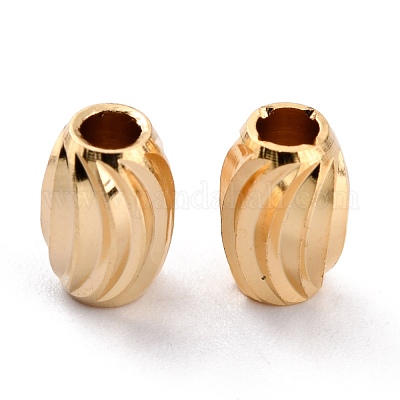 Латунная гофрированная бисера KK-O133-210C-G-1