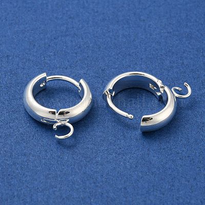 201 фурнитура для сережек-колец Huggie Hoop из нержавеющей стали STAS-P283-01V-S-1