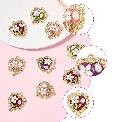 10 шт. Подвески из сплава с эмалью ENAM-FS0003-23-1