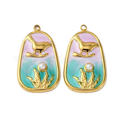 Подвески из нержавеющей стали 304 с эмалью STAS-L299-22G-01-1