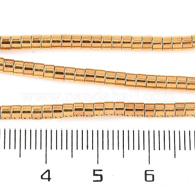 Гальванические нити из синтетических немагнитных гематитовых бусин G-H027-G01-03-1
