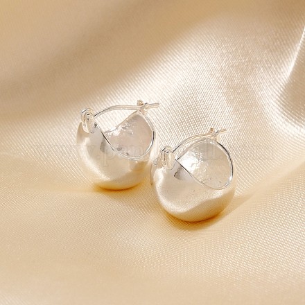 Блестящие геометрические круглые серьги-кольца из латуни HX8487-2-1