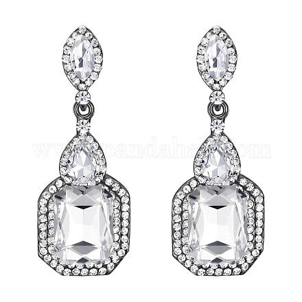 Латунные горный хрусталь болтающийся серьги FS-WG9D6B6-16-1